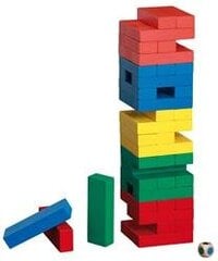 Kaladėlių bokštas Philos Colourful, 7.5x7.5x30cm kaina ir informacija | Stalo žaidimai, galvosūkiai | pigu.lt