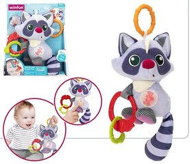 Подвесная игрушка со звуковыми и световыми эффектами - Raccoon Winfun, 3м+ цена и информация | Игрушки для малышей | pigu.lt