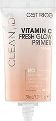 Makiažo bazė Catrice Clean Id Vitamin C Fresh Glow Primer, 30ml kaina ir informacija | Makiažo pagrindai, pudros | pigu.lt