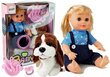 Lėlės ir šuns komplektas Lean Toys kaina ir informacija | Žaislai mergaitėms | pigu.lt