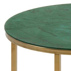 Кофейный столик Ditra, зеленый/золотой цвет цена и информация | Журнальные столики | pigu.lt