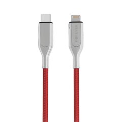 Кабель Forever Core Utra Fast MFI PD USB-C - Lightning 1,5 м 2,4А, красный цена и информация | Кабели для телефонов | pigu.lt