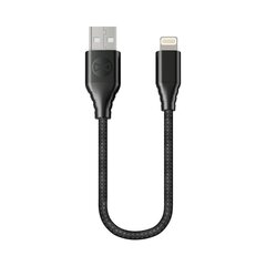 Кабель Forever Core MFI USB - Lightning 0,2 м 2,4А, черный цена и информация | Кабели для телефонов | pigu.lt