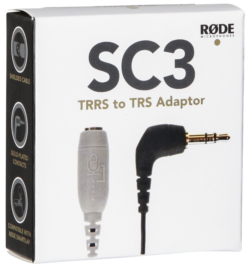 Adapteris Rode SC3 (TRRS to TRS) kaina ir informacija | Adapteriai, USB šakotuvai | pigu.lt