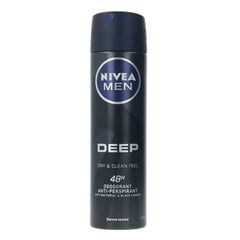 Purškiamas dezodorantas Nivea men deep black carbon, 150ml kaina ir informacija | Dezodorantai | pigu.lt