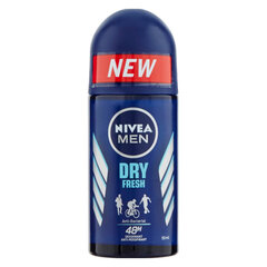 Шариковый дезодорант Nivea men dry fresh 48h Roll On, 50 мл цена и информация | Дезодоранты | pigu.lt