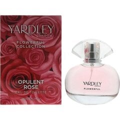 Tualetinis vanduo Yardley opulent rose EDT moterims, 50ml kaina ir informacija | Kvepalai moterims | pigu.lt