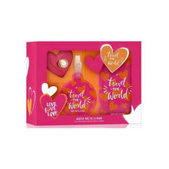 Rinkinys Agatha Ruiz De La Prada Love Love Love moterims: tualetinis vanduo EDT, 50 ml + paso dėkliukas + lagamino ID цена и информация | Женские духи | pigu.lt