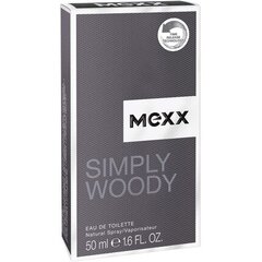 Tualetinis vanduo Simply Woody By Mexx EDT vyrams, 50ml цена и информация | Мужские духи | pigu.lt