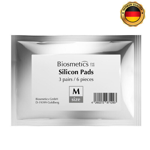 Biosmetics silikoniniai padeliai M dydis, 3 poros kaina ir informacija | Priklijuojamos blakstienos, blakstienų rietikliai | pigu.lt