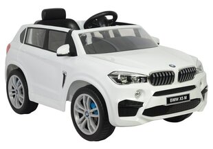 Elektromobilis vaikams BMW X5 M, baltas kaina ir informacija | Elektromobiliai vaikams | pigu.lt