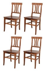 Tommychairs - Набор из 4 стульев Artemisia из бука вишневого цвета и деревянного сиденья цена и информация | Стулья для кухни и столовой | pigu.lt