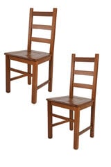 Tommychairs - набор из 2 стульев RUSTICA из бука светло-орехового цвета и сиденье из дерева цена и информация | Стулья для кухни и столовой | pigu.lt