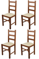 Tommychairs - набор из 4 стульев RUSTICA структура из бука дубового цвета и сиденье из дерева цена и информация | Стулья для кухни и столовой | pigu.lt