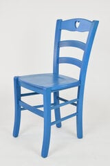 Tommychairs - набор из 4 стульев CUORE из бука окрашенная в синый-анилин и сиденье из дерева цена и информация | Стулья для кухни и столовой | pigu.lt