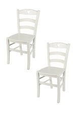 Tommychairs - Набор из 2 стульев CUORE из бука ручной работы в стиле шебби-шик и сиденье из соломы  цена и информация | Стулья для кухни и столовой | pigu.lt