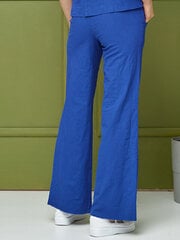 Брюки из стрейчевого льна Lega KL42, синие цена и информация | Женские брюки | pigu.lt