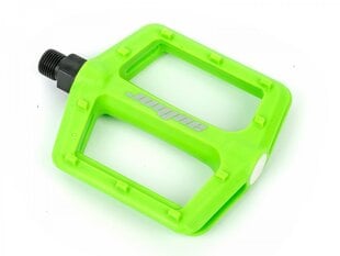 Dviračio pedalai Author APD-F13-nylon (žalia-neonas) kaina ir informacija | Kitos dviračių dalys | pigu.lt