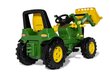 RollyFarmtrac John Deere 7310R pedalinis traktorius su priekiniu kaušu kaina ir informacija | Žaislai berniukams | pigu.lt