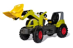Трактор с педалями и передним ковшом на колесах Farmtrac Claas Arion 640 цена и информация | Игрушки для мальчиков | pigu.lt