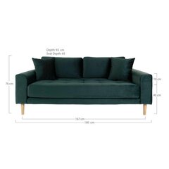 Sofa Lido, tamsiai žalia kaina ir informacija | Sofos | pigu.lt