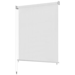 vidaXL Lauko roletas, baltos spalvos, 60x140cm, HDPE kaina ir informacija | Žaliuzės | pigu.lt