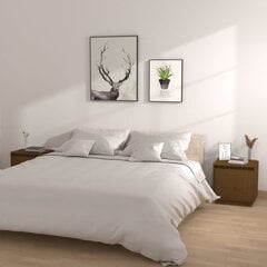 vidaXL Naktinės spintelės, 2vnt., medaus rudos, 40x30x40cm, pušis kaina ir informacija | Spintelės prie lovos | pigu.lt