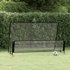 vidaXL 2-1 Futbolo vartai su atmušimo sienele, 202x104x120cm, plienas kaina ir informacija | Futbolo vartai ir tinklai | pigu.lt