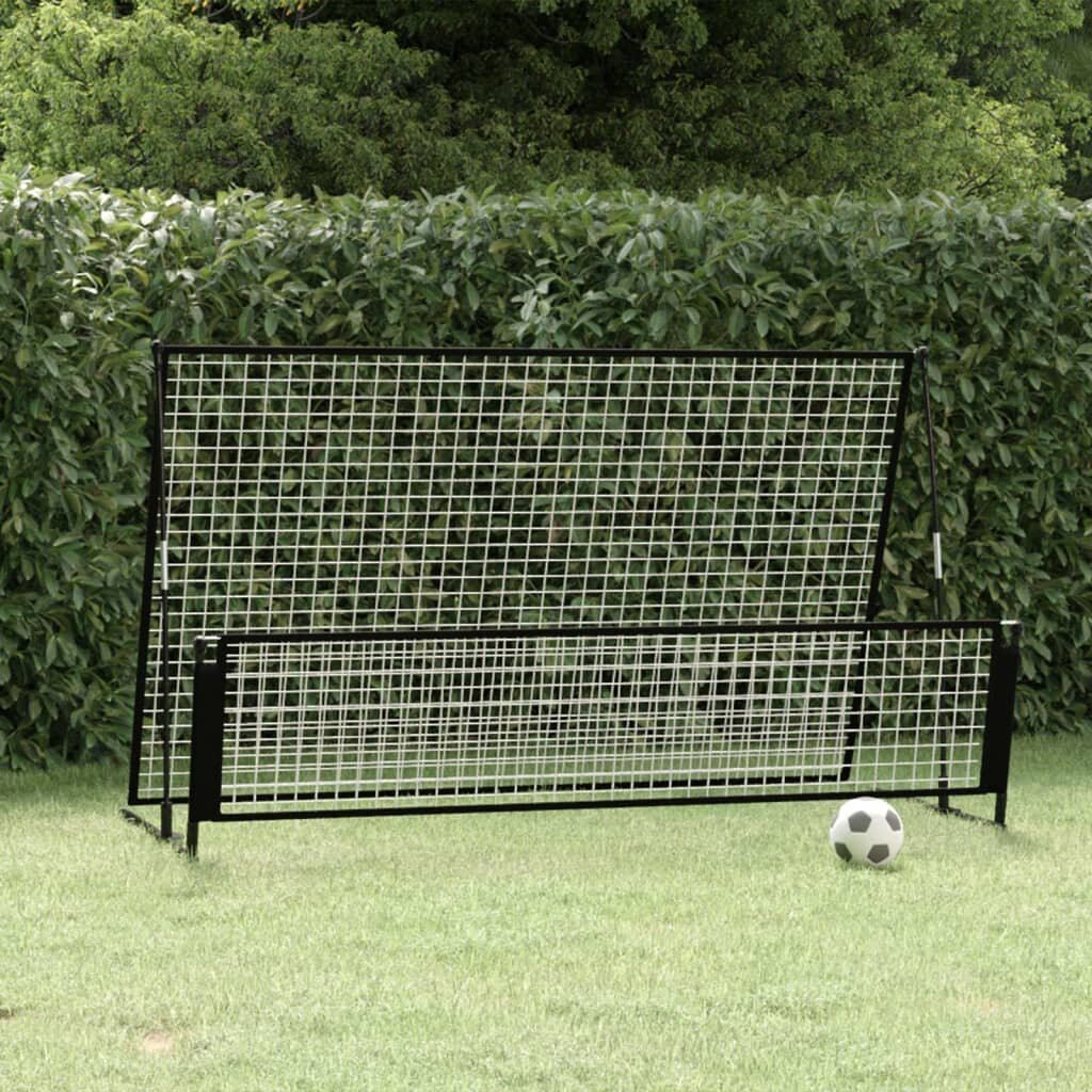 vidaXL 2-1 Futbolo vartai su atmušimo sienele, 202x104x120cm, plienas цена и информация | Futbolo vartai ir tinklai | pigu.lt