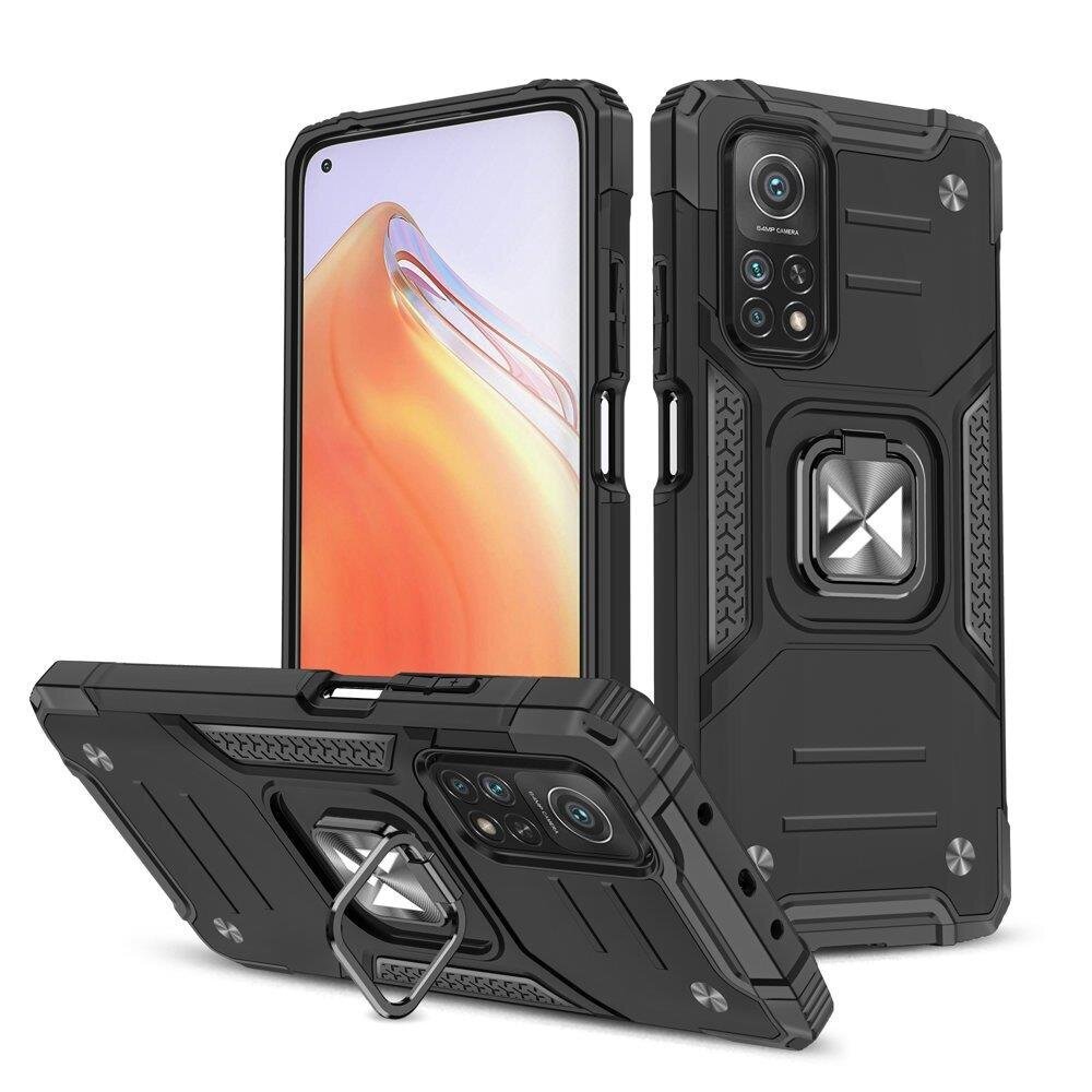 Wozinsky Ring Armor Case skirtas Xiaomi Redmi Note 11 Pro 5G (China) / Redmi Note 11 Pro + 5G (China) / Mi 11i (India) / Mi 11i HyperCharge / Poco X4 NFC 5G, juodas kaina ir informacija | Telefono dėklai | pigu.lt