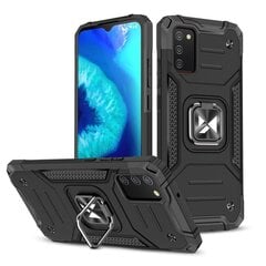 Wozinsky Ring Armor Case skirtas Samsung Galaxy A03s, juodas kaina ir informacija | Telefono dėklai | pigu.lt