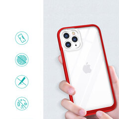 Hurtel Clear 3in1 Case skirtas iPhone 11 Pro Max, raudonas kaina ir informacija | Telefono dėklai | pigu.lt