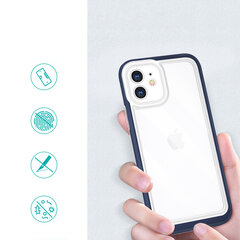 Hurtel Clear 3in1 Case skirtas iPhone 12, mėlynas kaina ir informacija | Telefono dėklai | pigu.lt
