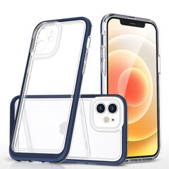 Hurtel Clear 3in1 Case skirtas iPhone 12, mėlynas kaina ir informacija | Telefono dėklai | pigu.lt