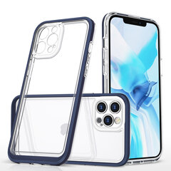 Hurtel Clear 3in1 Case skirtas iPhone 12 Pro, mėlynas kaina ir informacija | Telefono dėklai | pigu.lt