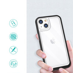 Hurtel Clear 3in1 Case skirtas iPhone 13, juodas kaina ir informacija | Telefono dėklai | pigu.lt