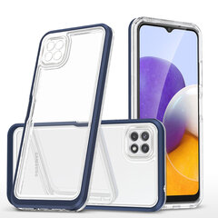 Hurtel Clear 3in1 Case skirtas Samsung Galaxy A22 5G, mėlynas kaina ir informacija | Telefono dėklai | pigu.lt