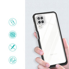 Hurtel Clear 3in1 Case skirtas Samsung Galaxy A22 4G, juodas kaina ir informacija | Telefono dėklai | pigu.lt