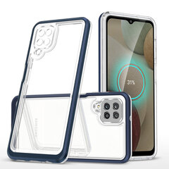 Hurtel Clear 3in1 Case skirtas Samsung Galaxy A22 4G, mėlynas kaina ir informacija | Telefono dėklai | pigu.lt