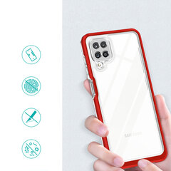 Hurtel Clear 3in1 Case skirtas Samsung Galaxy A22 4G, raudonas kaina ir informacija | Telefono dėklai | pigu.lt