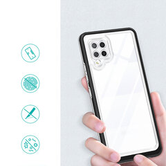Hurtel Clear 3in1 Case skirtas Samsung Galaxy A42 5G, juodas kaina ir informacija | Telefono dėklai | pigu.lt