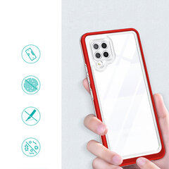 Hurtel Clear 3in1 Case skirtas Samsung Galaxy A42 5G, raudonas kaina ir informacija | Telefono dėklai | pigu.lt