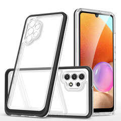 Hurtel Clear 3in1 Case skirtas Samsung Galaxy A72 4G, juodas kaina ir informacija | Telefono dėklai | pigu.lt