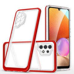 Hurtel Clear 3in1 Case skirtas Samsung Galaxy A72 4G, raudonas kaina ir informacija | Telefono dėklai | pigu.lt
