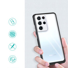 Hurtel Clear 3in1 Case skirtas Samsung Galaxy S21 Ultra 5G, juodas kaina ir informacija | Telefono dėklai | pigu.lt