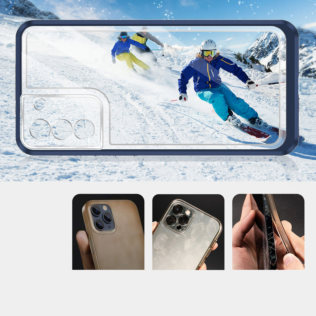 Hurtel Clear 3in1 Case skirtas Samsung Galaxy S22, mėlynas цена и информация | Telefono dėklai | pigu.lt