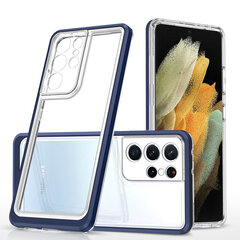 Чехол Hurtel Clear 3 в 1 для Samsung Galaxy S22 Ultra, синий цена и информация | Чехлы для телефонов | pigu.lt