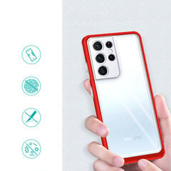 Hurtel Clear 3in1 Case skirtas Samsung Galaxy S22 Ultra, raudonas kaina ir informacija | Telefono dėklai | pigu.lt