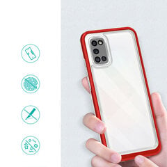 Hurtel Clear 3in1 Case skirtas Samsung Galaxy A03s (166), raudonas kaina ir informacija | Telefono dėklai | pigu.lt