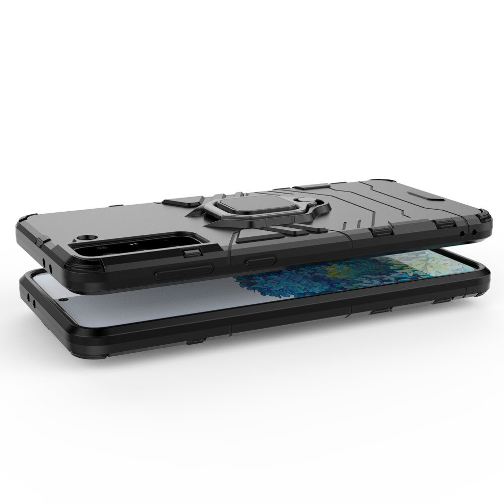 Ring Armor tough hybrid case cover + magnetic holder, skirtas Samsung Galaxy S22 + (S22 Plus), juodas kaina ir informacija | Telefono dėklai | pigu.lt